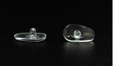 Носоупор силиконовый на металлическую оправу под винт без металла средний