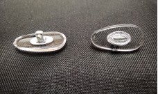 Носоупор силиконовый под винт  на металлическую оправу с серой металлической вставкой
