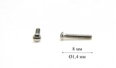 Винт для б/о оправы и с/з очков Ø1,4 мм длина 8 мм (-)