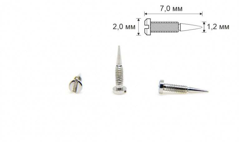 Винт направляющий для флексы Ø 1,2 длина 7,0 мм (серый)