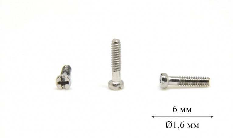 Винт для пластиковой оправы Ø1,6 мм длина 6,0 мм