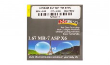 Полимерная асферическая фотохромная линза BIOMAX Ind. 1,67 MR-7 Ø75 (0.0 / -15.0)