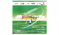Полимерная бифокальная линза BIOLIFE HMC+EMI Ind. 1,56 Ø70 (+0.0 +3.0 Add +0.0 +3.0) 