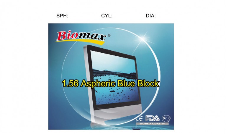 Полимерная линза BIOMAX BLUE BLOCK. Ind. 1,56 Ø75-70 (±0,0 / ±6,0)