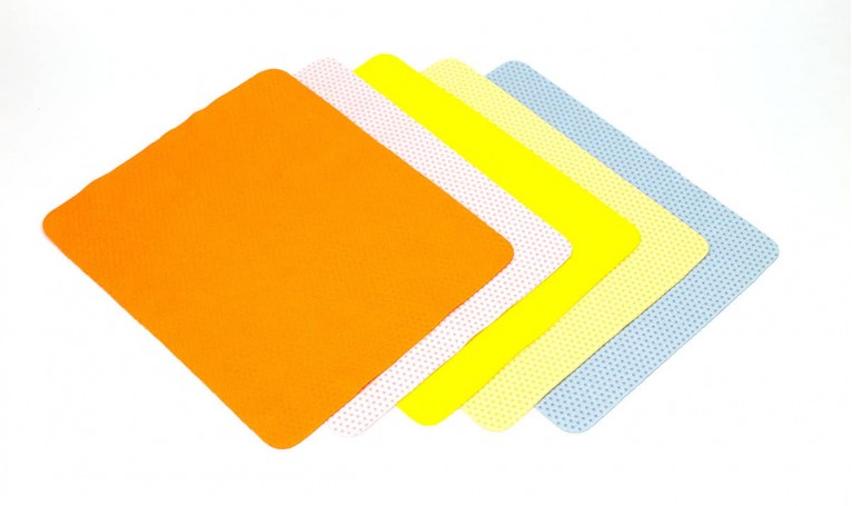 Салфетка микрофибра цветная  (силикон) в ассортименте в упаковке