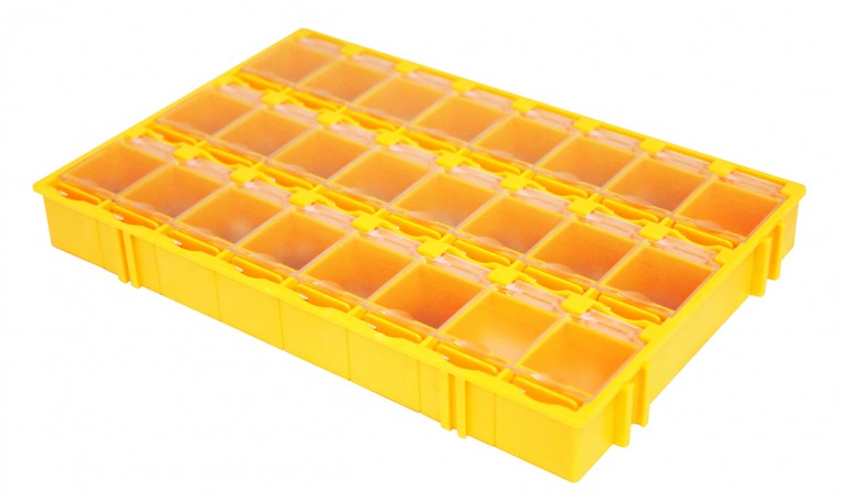 Набор винтов в квадратной коробке (24 ячейки) Микс