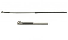 Заушник на металлическую оправу серый, полускрытый флекс (широкий)
