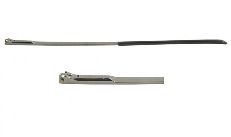Заушник на металлическую оправу серый, полускрытый флекс (широкий)